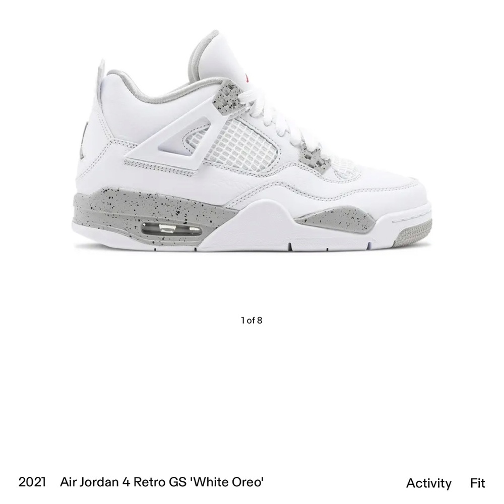Authentic Air Jordan 4 Retro GS ‘White Oreo’